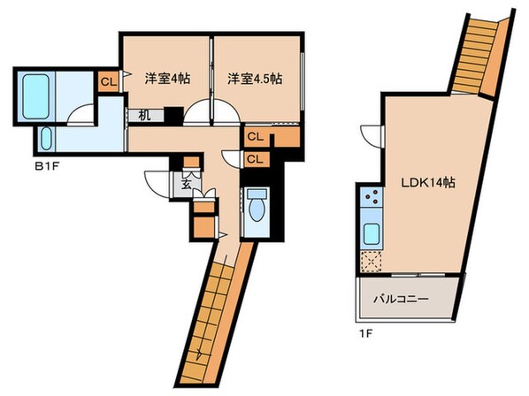 グランデュオ大井町３の物件間取画像